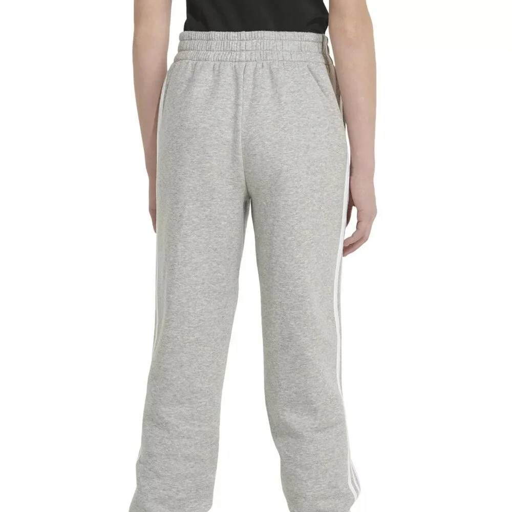NWT adidas Girls' Elastic Waistband 3-Stripe Cotton Fleece Joggers - Picture 4 of 8